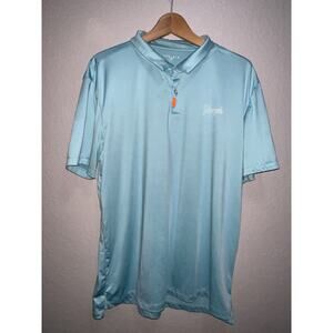 Youngla Polo Shirt Mens XL Green Golf Performance Stretch Short Sleeve